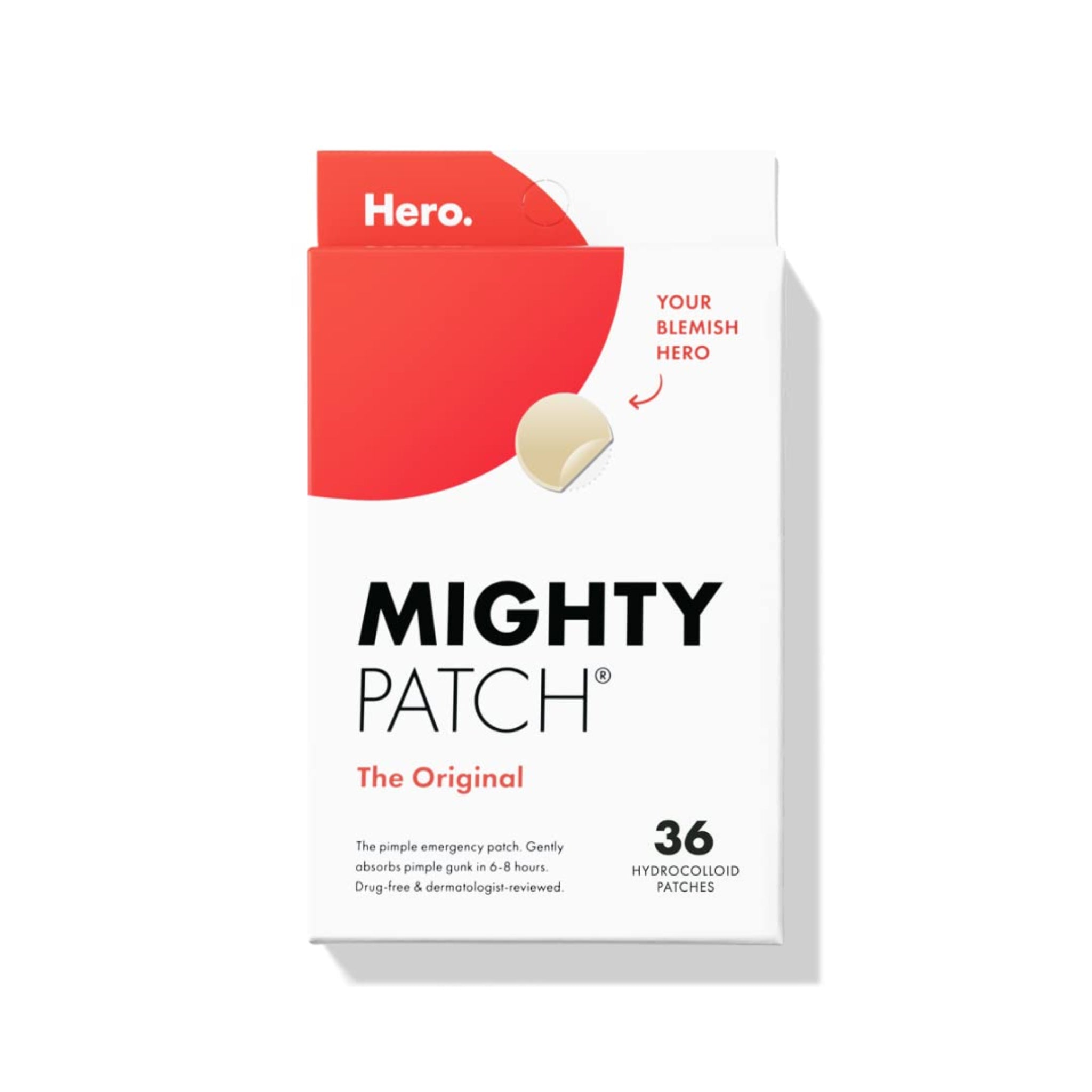 Mighty Patch™ from Hero Cosmetics - Hydrocolloid Acne Pimple Patch for Covering Zits and Blemishes