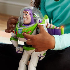 Disney Store Official Buzz Lightyear Interactive Talking Action Figure from Toy Story, Features 10+