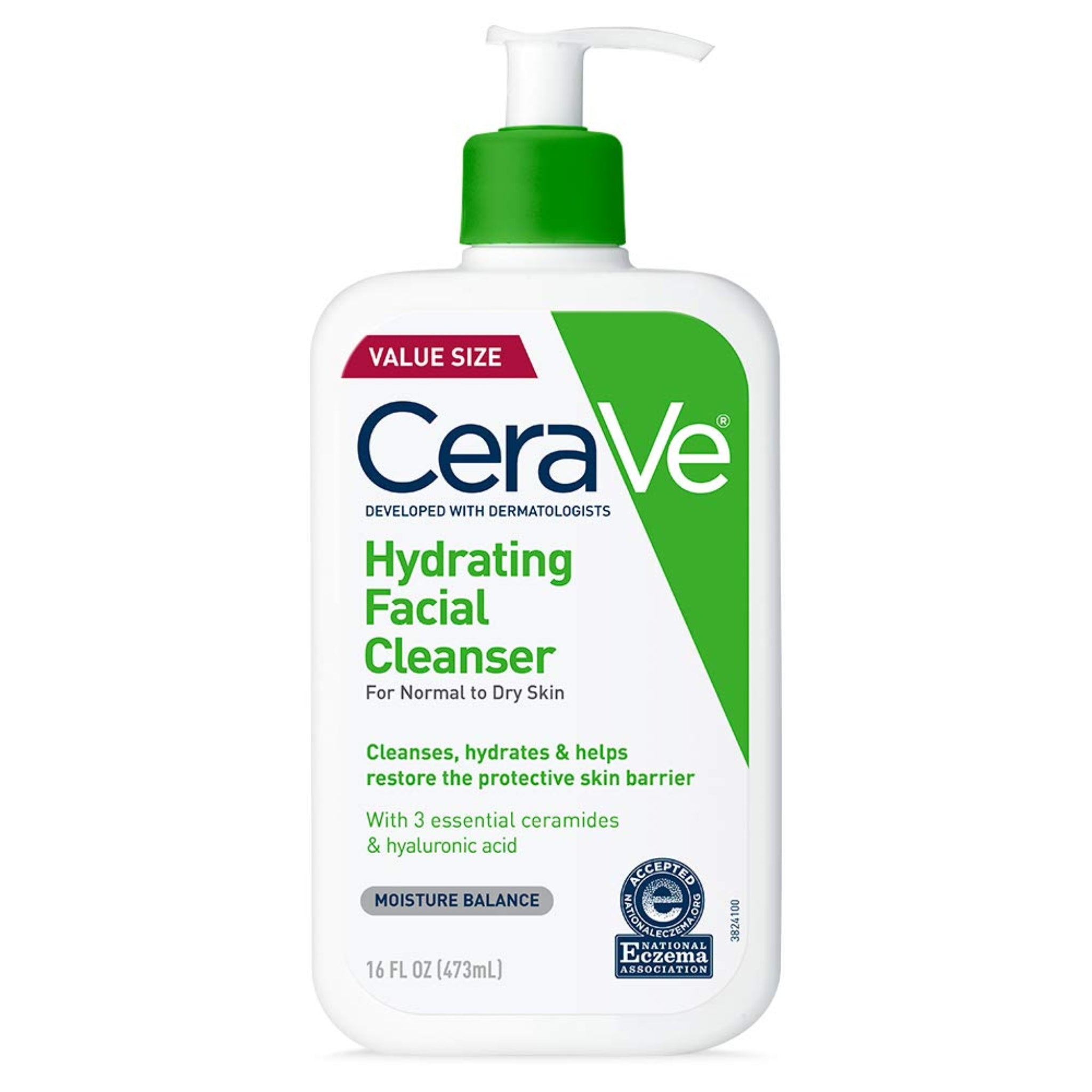 CeraVe Hydrating Facial Cleanser, Moisturizing Face Wash For Dry Skin, Hyaluronic Acid + Ceramides + Glycerin