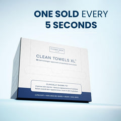 Clean Skin Club Clean Towels XL™, 100% USDA Biobased Face Towel, Disposable Makeup Remover Dry Wipes, Ultra..