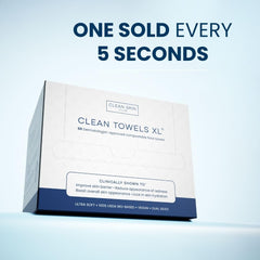 Clean Skin Club Clean Towels XL™, 100% USDA Biobased Face Towel, Disposable Makeup Remover Dry Wipes, Ultra..