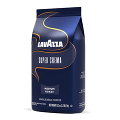 Lavazza Super Crema Whole Bean Coffee, Espresso Roast, Arabica and Robusta Blend, 2.2 lb Bag (Pack of 1)