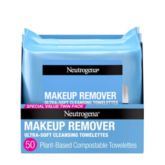 Neutrogena Makeup Remover Wipes Gently Cleanse and Remove Oil & Makeup, Alcohol-Free Wipes, 2 x 25 ct