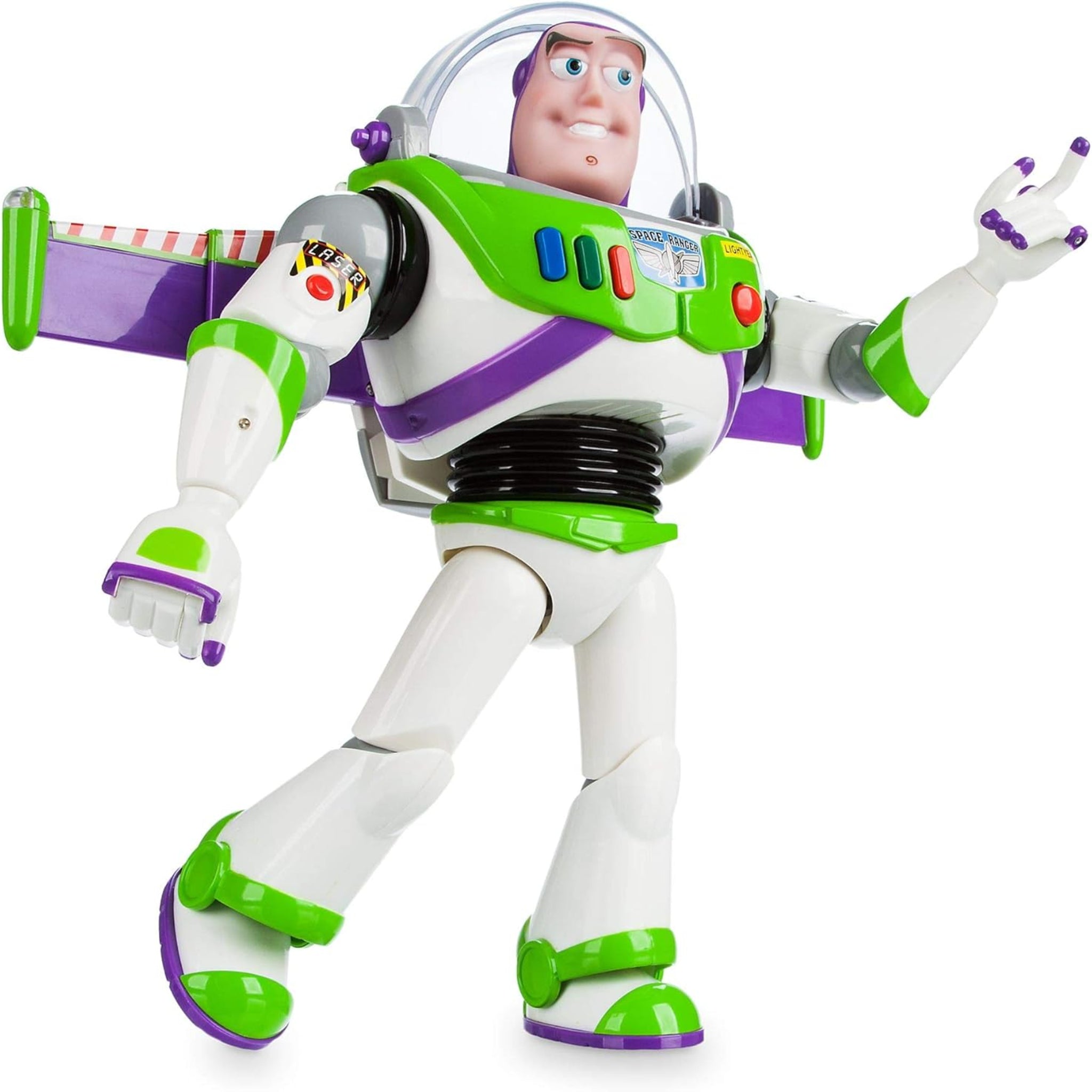 Disney Store Official Buzz Lightyear Interactive Talking Action Figure from Toy Story, Features 10+