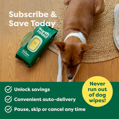 Earth Rated Pet Wipes for Dogs and Cats, Hypoallergenic,  for Paws, Body and Butt, Unscented, 100 Count
