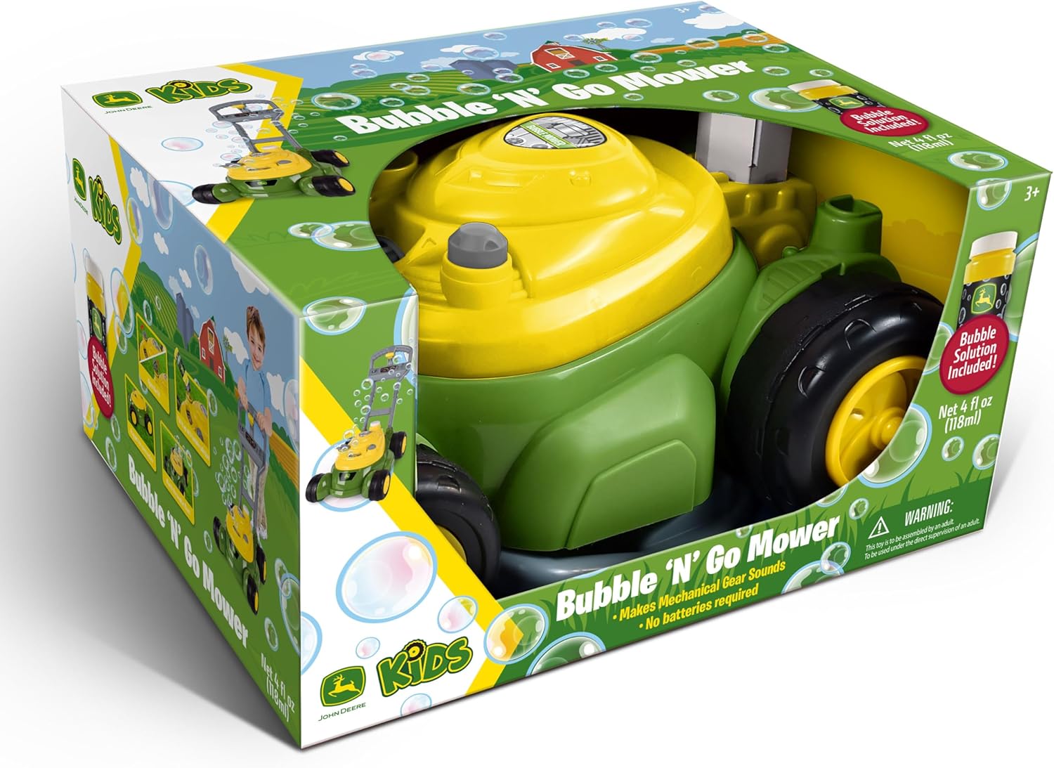 John Deere Bubble Lawn Mower for Toddlers, indoor and Outdoor Gardening Toy