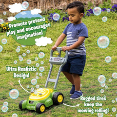 John Deere Bubble Lawn Mower for Toddlers, indoor and Outdoor Gardening Toy